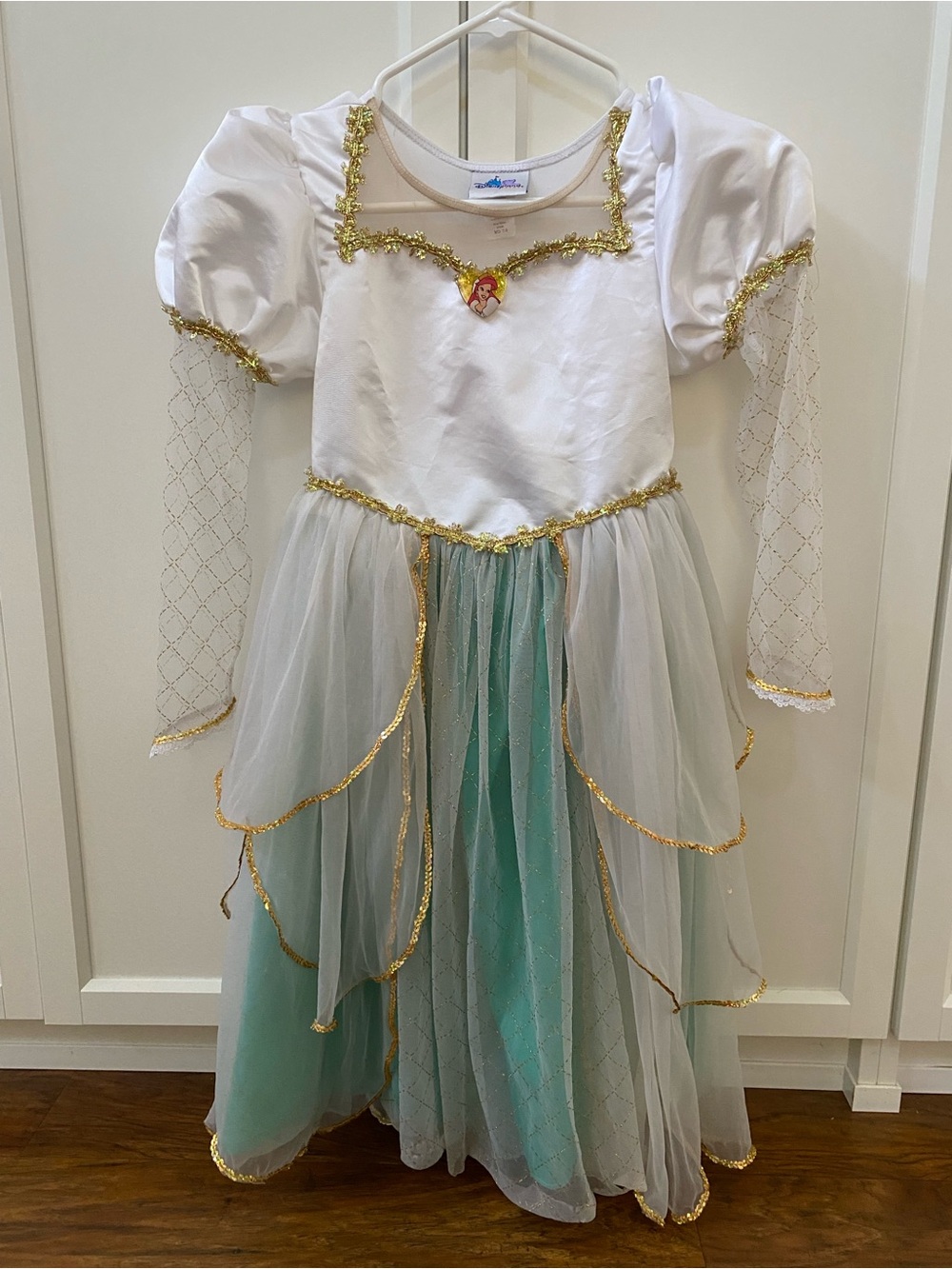 Disneyland Resort Disney Princess Ariel Bride Dress Girls 7-8 Rare *FLAWS